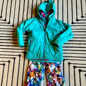Girls Size Medium Marmot coat, with or without Spyder Snow pants size 8